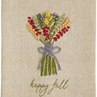 Happy Fall French Knot Towel