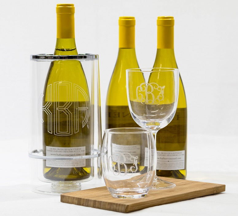 Monogrammed Acrylic Wine Cooler