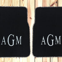 Monogrammed Car Mats - Rear Wheel Drive 2 or 4 piece set