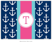 Anchors Ribbon in Navy Foldover Note
