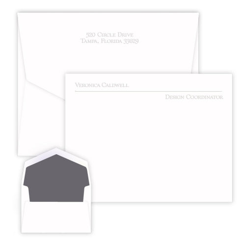 Avenue Embossed Flat Correspondence Card