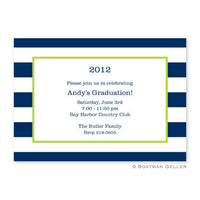 Awning Stripe Navy Flat Card