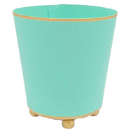 Color Block Round Cachepot with Monogram