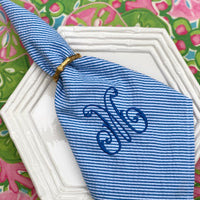 Monogrammed Seersucker Napkin