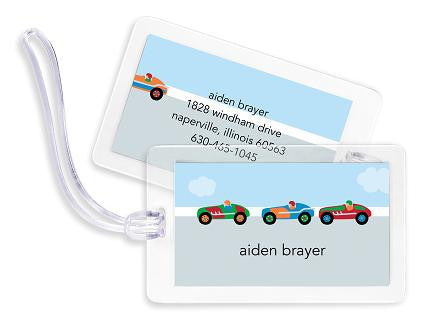 Race Cars Bag Tags Set