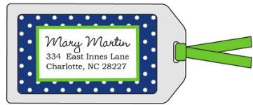 Dottie Navy Bag Tag