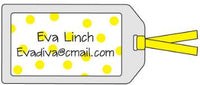 Polka Dot Yellow Bag Tag
