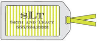 Scallop Stripe Green Bag Tag