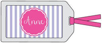 Stripe Purple Bag Tag