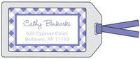 Gingham Purple Bag Tag