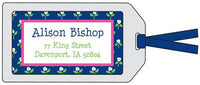 Navy Daisy Bag Tag