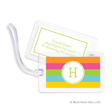 Bold Stripe Bag Tags Set