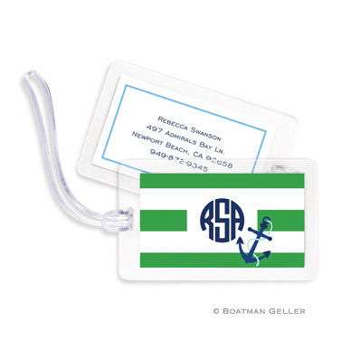 Stripe Anchor Bag Tags Set