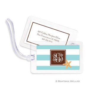 Stripe Starfish Bag Tags Set