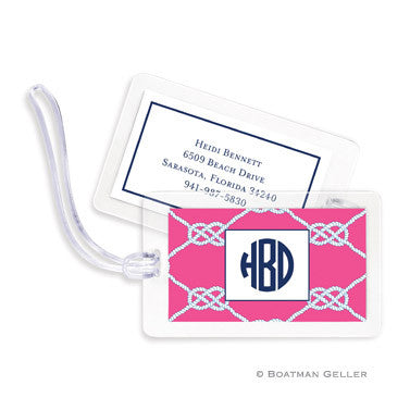 Nautical Knot Raspberry Bag Tags Set