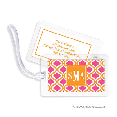 Kate Tangerine & Raspberry Bag Tags Set