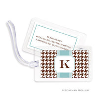 Alex Houndstooth Chocolate Bag Tags Set