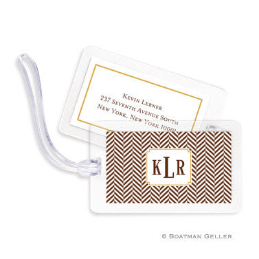 Herringbone Chocolate Bag Tags Set