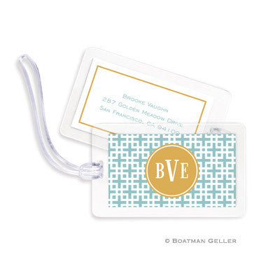 Lattice Slate Bag Tags Set