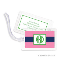Rugby Navy & Pink Bag Tags Set