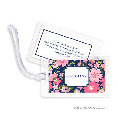 Caroline Floral Pink Bag Tags Set