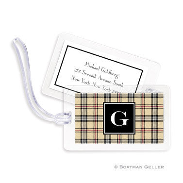 Town Plaid Bag Tags Set