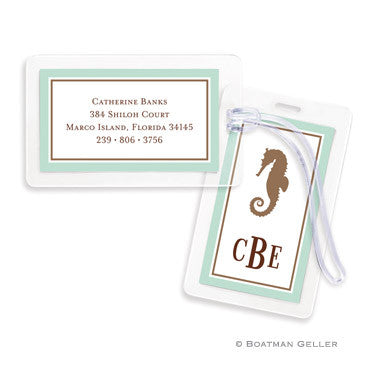 Seahorse Bag Tags Set