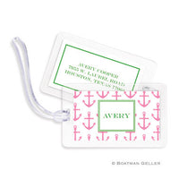 Anchors Pink Bag Tags Set