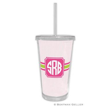 Seersucker Band Beverage Tumbler