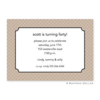 Basetweave Mocha  Flat Notecard