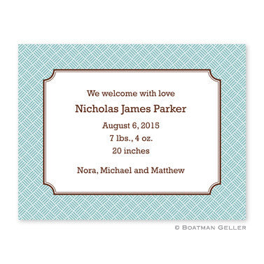 Basketweave Slate Small Notecard