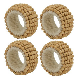Wooden Bead Napkin Rings