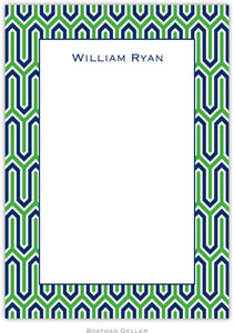 Blaine Navy & Kelly Flat Notecard