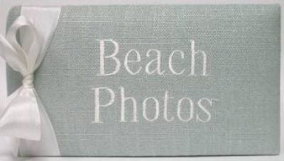 Blue & Ivory Linen Beach Photo Album