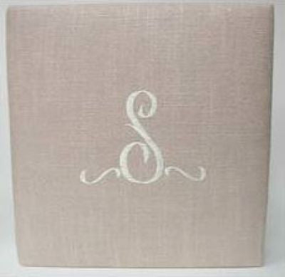Single Initial Blush Linen Album