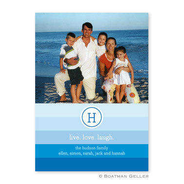 Bold Stripe Blue Photocard