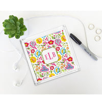 Boatman Geller Bright Floral Petite Lucite Tray
