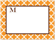 Bristol TileTangerine Flat Notecard