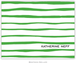 Brush Stripe Kelly Foldover Note