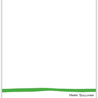 Brush Stripe Kelly Flat Notecard