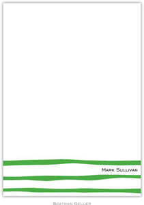 Brush Stripe Kelly Flat Notecard