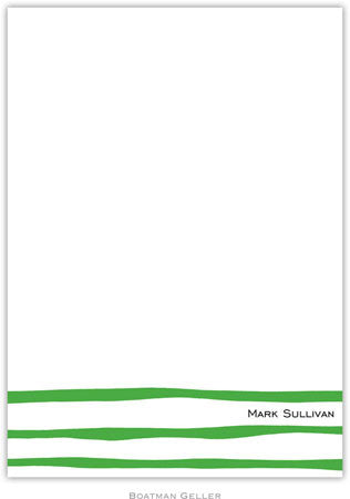 Brush Stripe Kelly Flat Notecard
