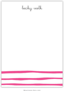 Brush Stripe Raspberry Flat Notecard