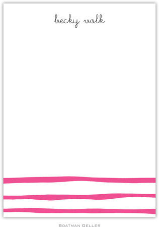 Brush Stripe Raspberry Flat Notecard