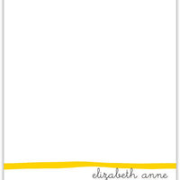 Brush Stripe Yellow Flat Notecard