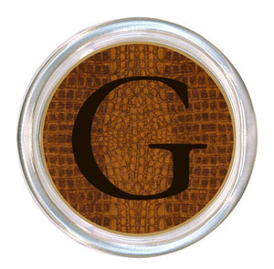 Monogrammed Mock Crock Coaster
