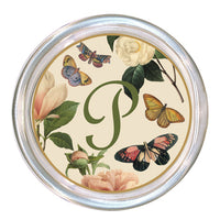 Monogrammed Floral Coaster