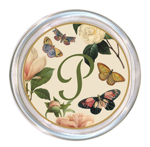 Monogrammed Floral Coaster