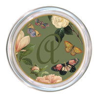 Monogrammed Floral Coaster
