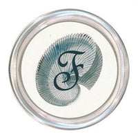 Monogrammed Blue Shell Coaster

